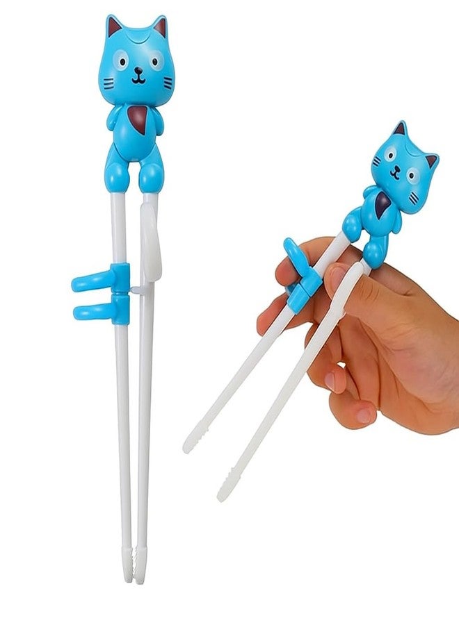 LOVHIDE Beginner Chopsticks - Fun Training Chopsticks for Kids, Easy Grip & Comfortable Design Pack of 1(Blue) - Image 1